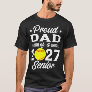 T-shirt Papa Fier D'une Terminale De Softball 2027
