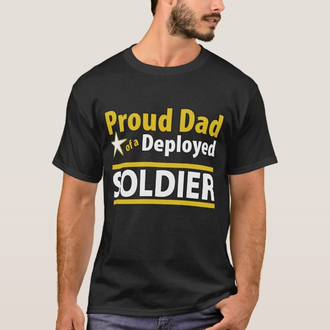 T-shirt Papa fier fait sur commande d'une chemise déployée (Devant)