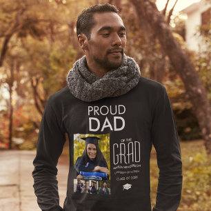 T-shirt Papa Fier Personnalisé De Collage Photo