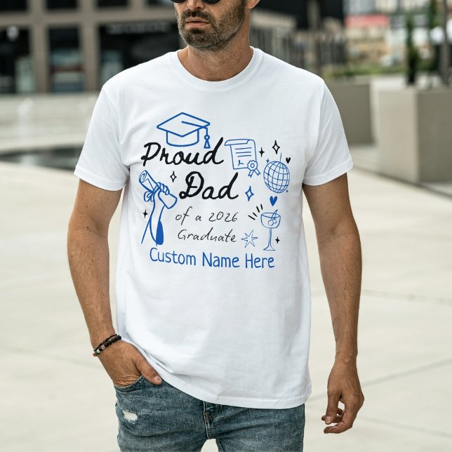 T-shirt Papa fier sur mesure d'un diplômé de 2026 (Créateur téléchargé)