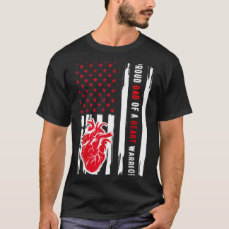 T-shirt Papa fière d'un guerrier du cœur Sensibilisation à