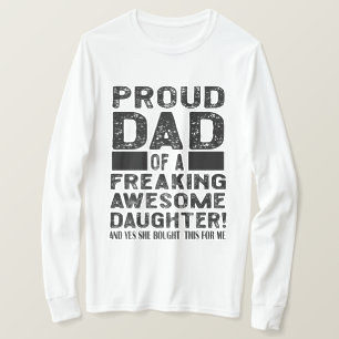 T-shirt Papa fière d'une fille carrément géniale