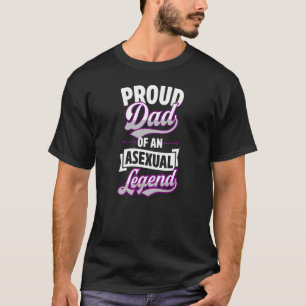 T-shirt Papa Fière D'Une Légende Asexuelle Mignonne Ace Fi