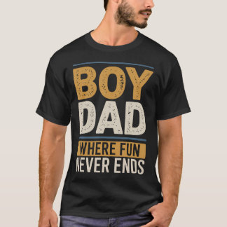 T-shirt Papa Fils De Garçons Paternité Papa Papa Pères