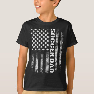 T-shirt Papa footballeur drôle drapeau Usa