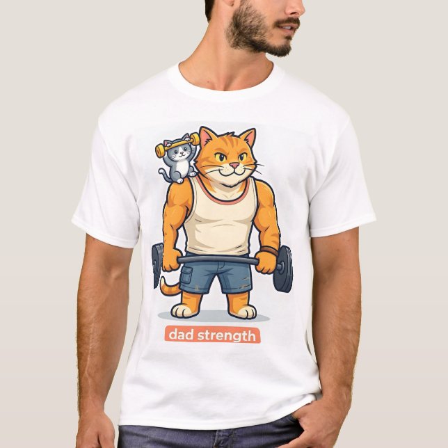 T-shirt Papa Force - Cadeau drôle pour papa de cha (Devant)