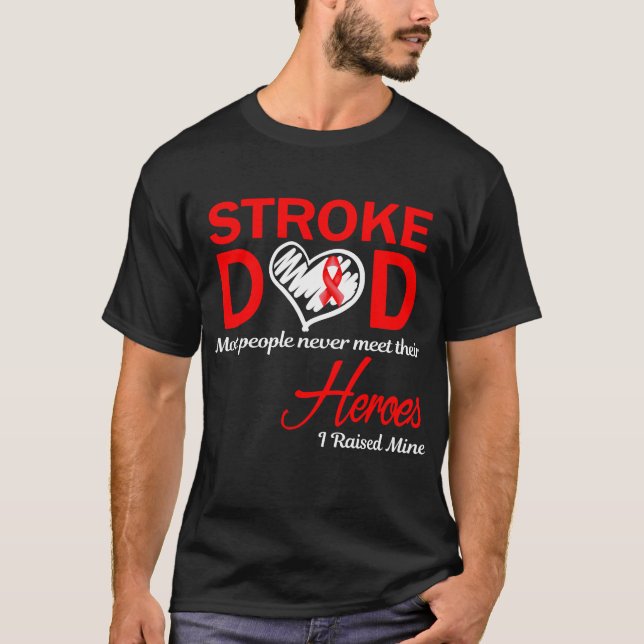 T-shirt Papa Foudroyé Que J'ai Élevé (Devant)