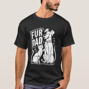T-shirt Papa Furieux Amoureux Des Animaux Chats Chien Papa