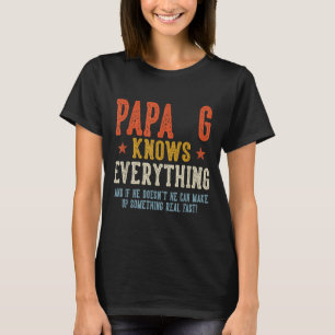 T-shirt Papa g sait tout fête des pères rétro vintage