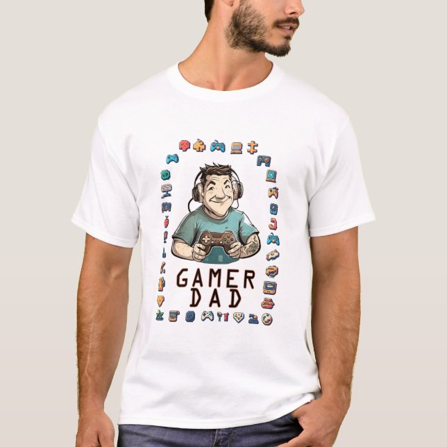 T-shirt papa Gamer (Devant)