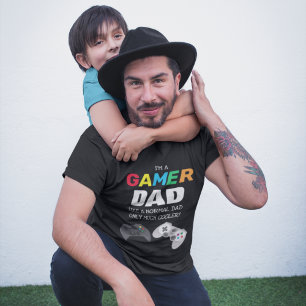 T-shirt Papa 'GAMER' Coloré et Cool Fête des Pères