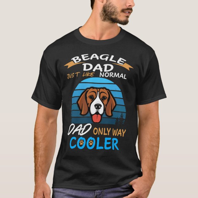 T-shirt Papa - glacière Beagle Dad (Devant)