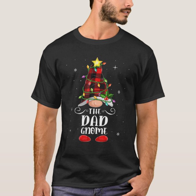 T-shirt Papa Gnome - Correspondant Groupe Famille Noël Pa (Devant)