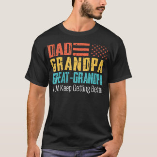 T-shirt Papa Grand-père Arrière-grand-père Drôle Fête des