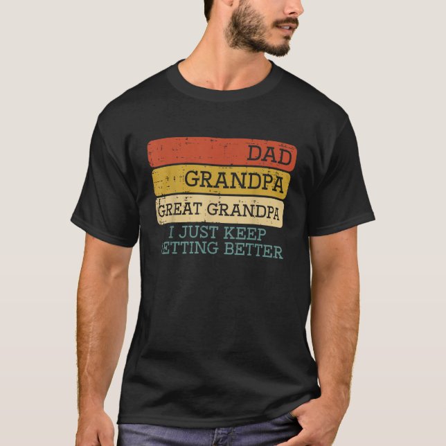 T-shirt Papa grand-père grand-père pères grand-parent Jour (Devant)