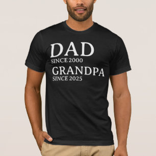 T-shirt Papa Grand-Père Personnalisé Depuis Des Années Per
