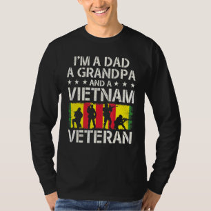 T-shirt Papa Grand-père Vietnam Vétérinaire Vintage Mens