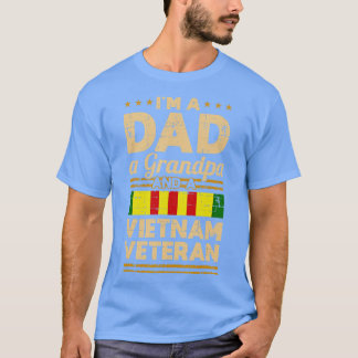 T-shirt Papa Grand-père Vietnam Vétérinaire Vintage Mens C