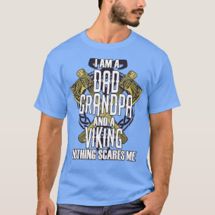 T-shirt Papa Grand-père Viking Guerrier Norse Mythologie V