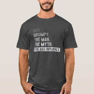 T-shirt Papa Grandad L'Homme Le Mythe La Mauvaise Influenc