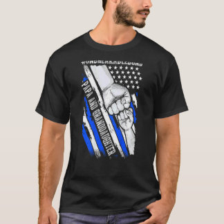 T-shirt Papa Grandgirl Unbreakable Bond Usa Drapeau Patri