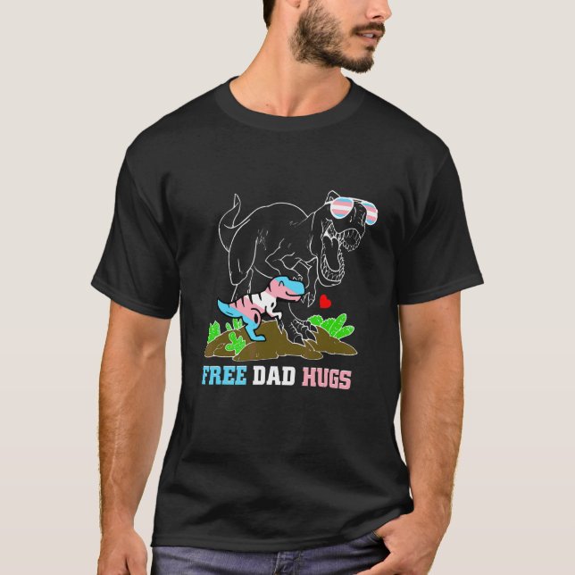 T-shirt Papa Gratuit Accouades Dinosaur Rex Daddy Trans So (Devant)
