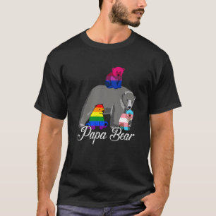 T-shirt Papa Gratuit Encarts Fier Papa Bear Lgbt Gay pride
