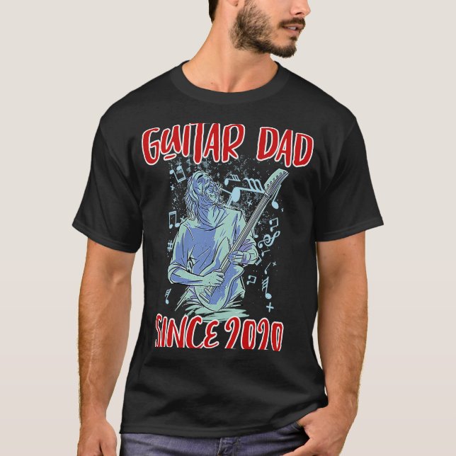 T-shirt Papa guitare depuis 2020  1 (Devant)