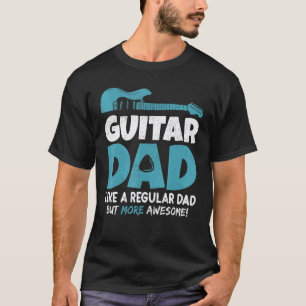 T-shirt Papa Guitare Homme Comme Un Papa Régulier Mais Enc