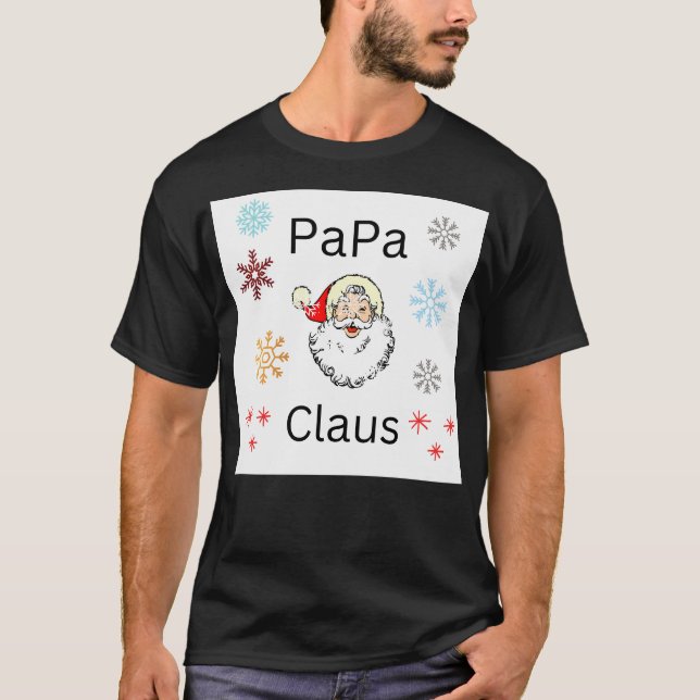 T-shirt Papa, heure de Noël (Devant)