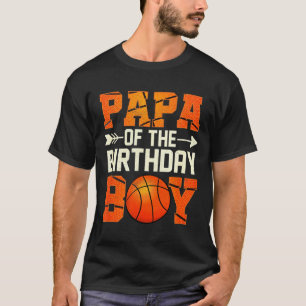 T-shirt Papa homme du garçon d'anniversaire basket-ball pè