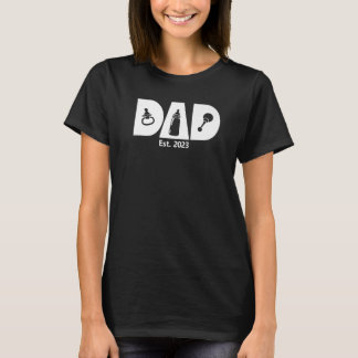 T-shirt Papa homme Est 2023 Fête des Pères Maman Correspon