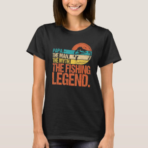 T-shirt Papa Homme La Légende De La Pêche Mythe