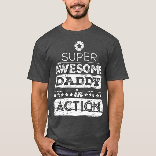 T-shirt Papa impressionnant superbe dans l'obscurité (Devant)