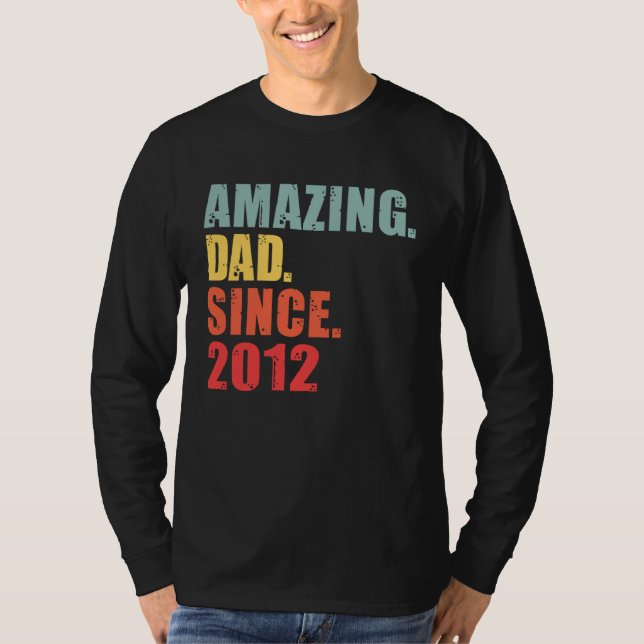 T-shirt Papa incroyable 2012 Depuis 2012 (Devant)