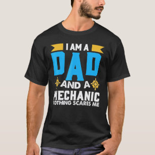 T-shirt Papa je suis papa et mécanicien rien ne me fait pe