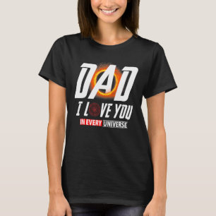 T-shirt Papa Je T'Aime Dans Chaque Univers Papa Pères Gra
