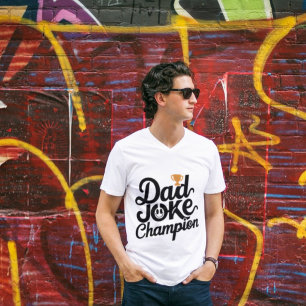 T-shirt "Papa Joke Champ : Trophée de la Fête des Pères