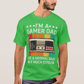T-shirt Papa joueur drôle pour hommes Papa jeu vidéo Papa