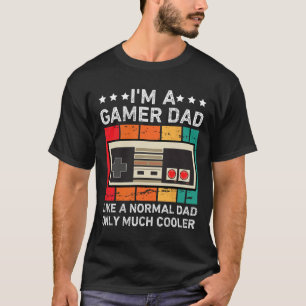 T-shirt Papa joueur drôle pour hommes Papa jeux vidéo Papa