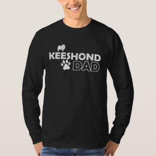 T-shirt Papa Keeshond Propriétaire de chien mignon Adopta