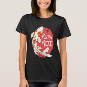 T-shirt Papa Koi Poisson Carpe Japonaise Nishikigoi Fête d