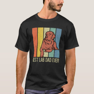 T-shirt Papa Labrado Retriever au Chocolat Rétro