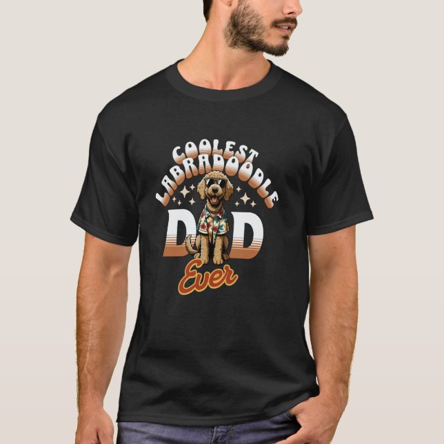 T-shirt Papa Labradoodle le plus cool Ever - Papa Retrieve (Devant)