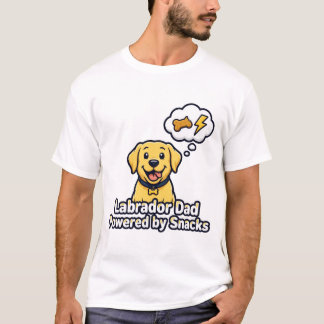 T-shirt Papa Labrador alimenté par des snacks