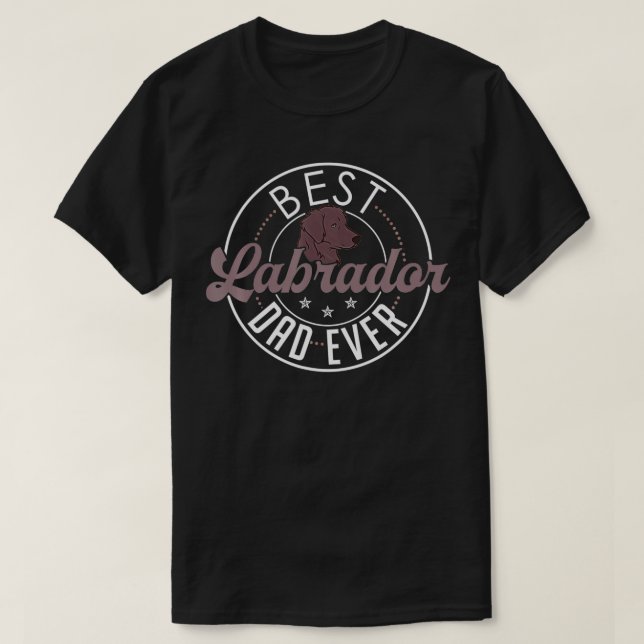 T-shirt Papa Labrador  Fête des Pères drôle Lab Retriever  (Design devant)