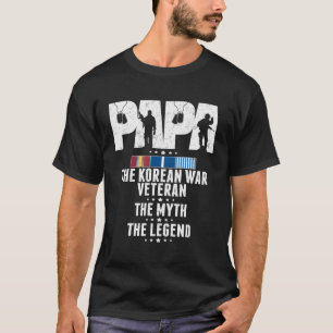 T-shirt Papa L'ancien combattant de la guerre de Corée Le
