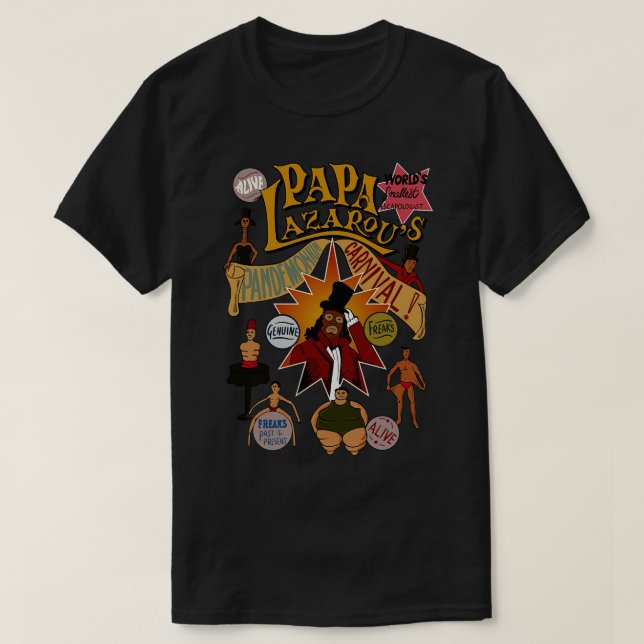 T-shirt Papa Lazarous Pandemonium nival (Design devant)