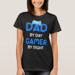 T-shirt Papa le jour joueur la nuit joueur père
