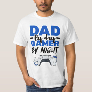 T-shirt Papa le jour, joueur la nuit Playstation Papa's 